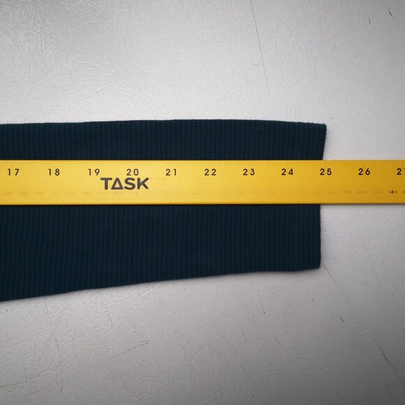 Eddie Bauer Outdoor Ladies Size Small Teal Green with Black Stripes Turtleneck - Picture 8 of 9